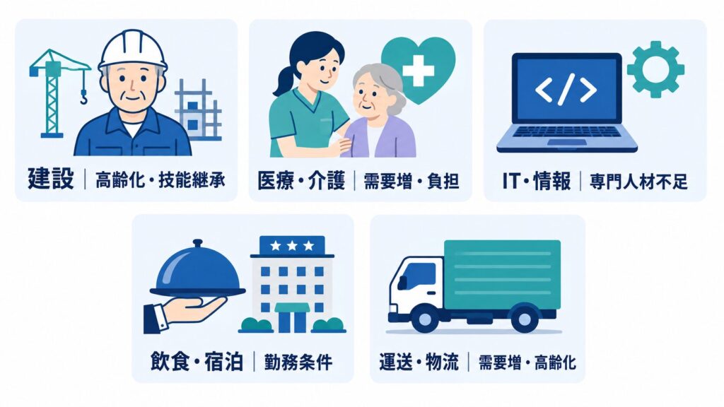人手不足が問題視されやすい業界